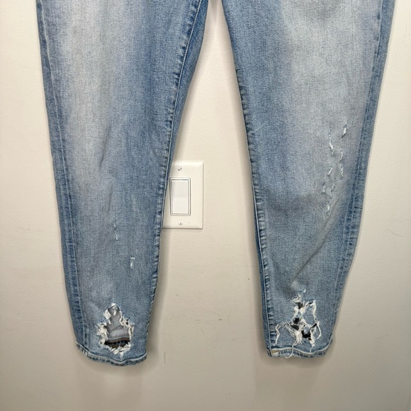 AGOLDE Sophie Crop Jean Chewed Hem & Waistband Size 30 Distressed Destroyed - Picture 6 of 14